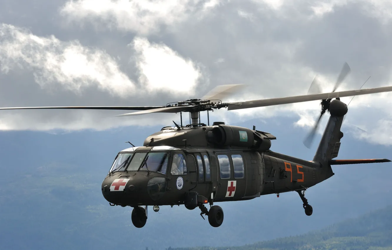Photo wallpaper Sikorsky, UH-60 Black Hawk, multi-purpose helicopter