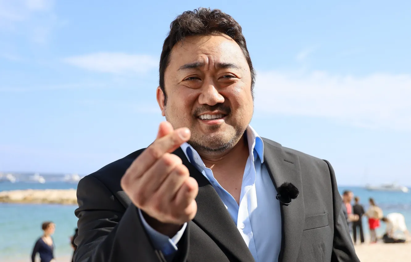 Photo wallpaper look, pose, smile, figure, photoshoot, Ma Dong-seok, Ma Dong Seok, Ma Dong-seok