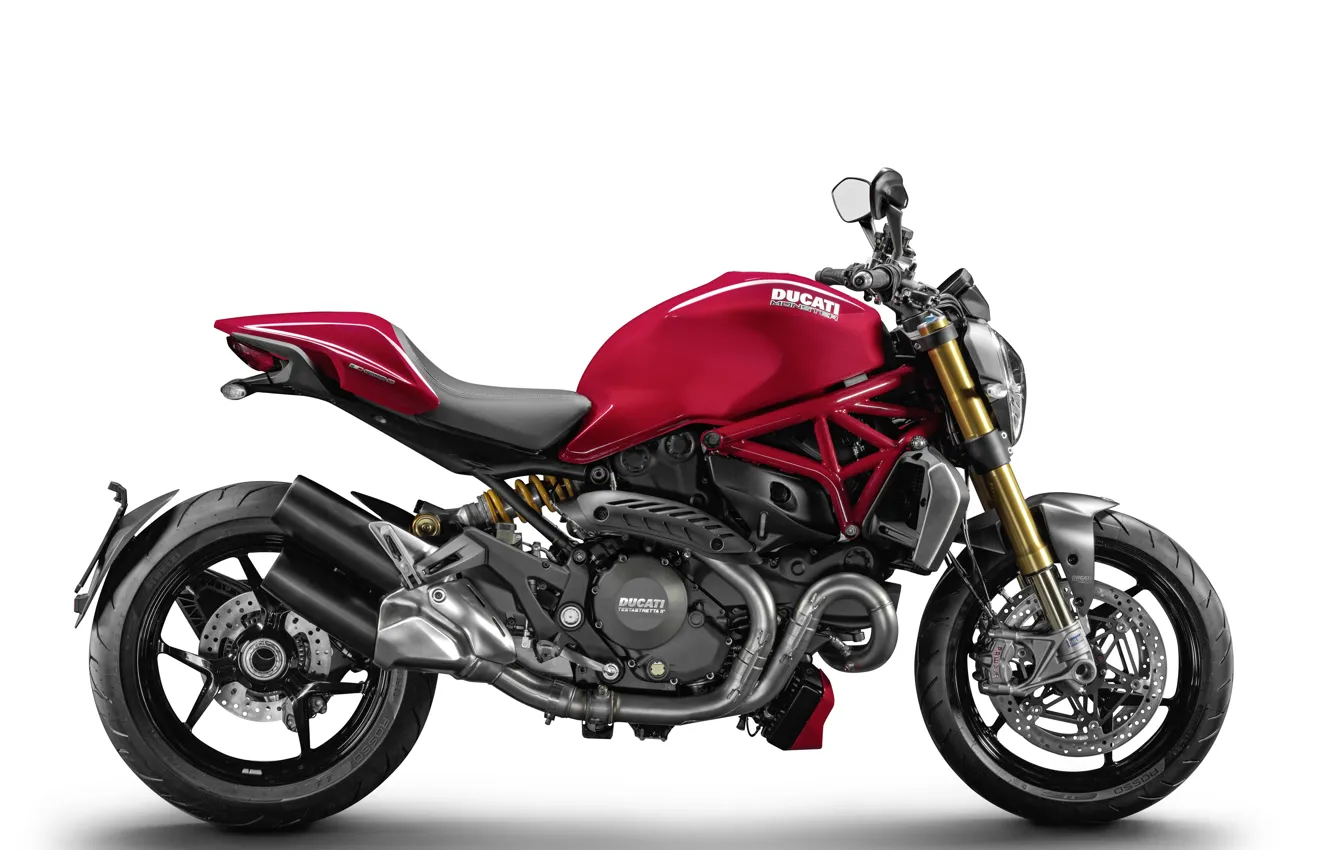 Photo wallpaper red, Ducati, Monster, moto, bike, Legend, classic