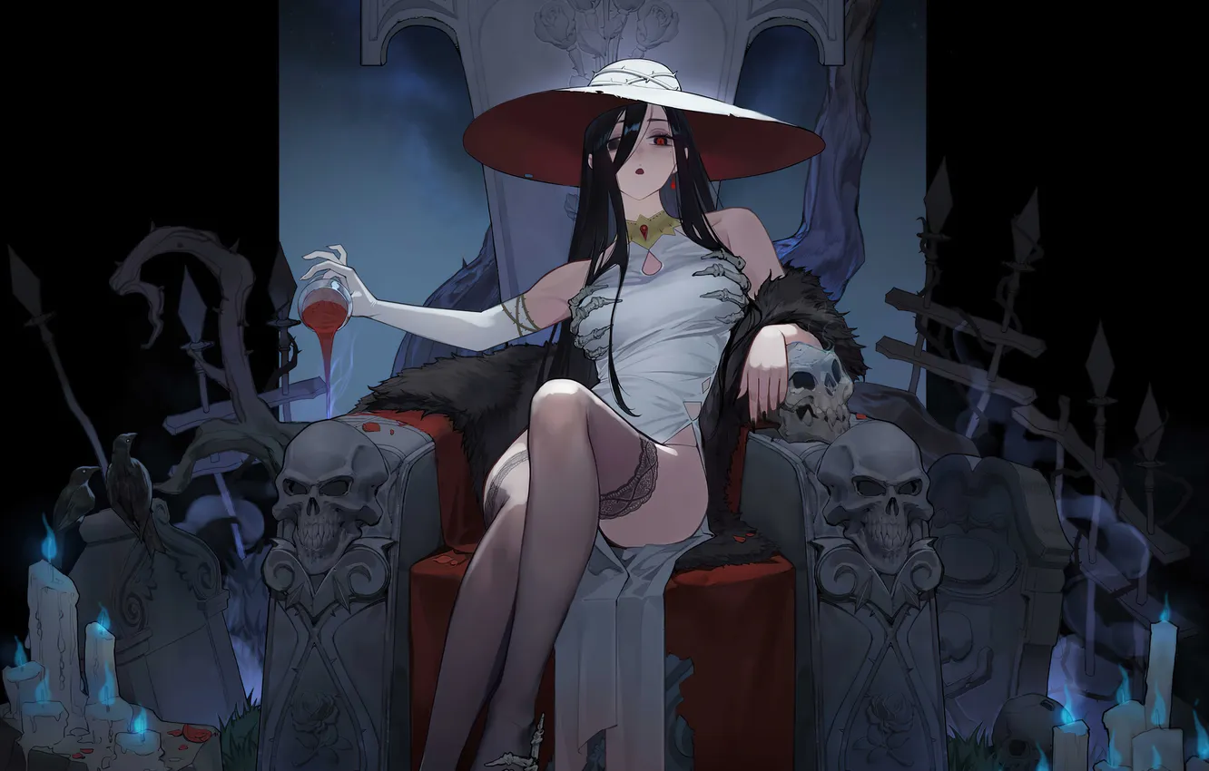 Photo wallpaper dead, anime, darkness, throne, Peter Pan