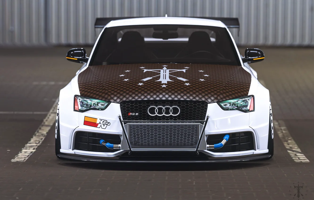 Photo wallpaper Audi, Auto, White, Machine, RS5, Rendering, The front, Audi RS5
