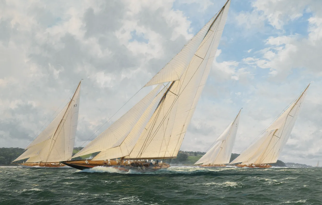 Photo wallpaper sea, sail, regatta, John Steven Dews