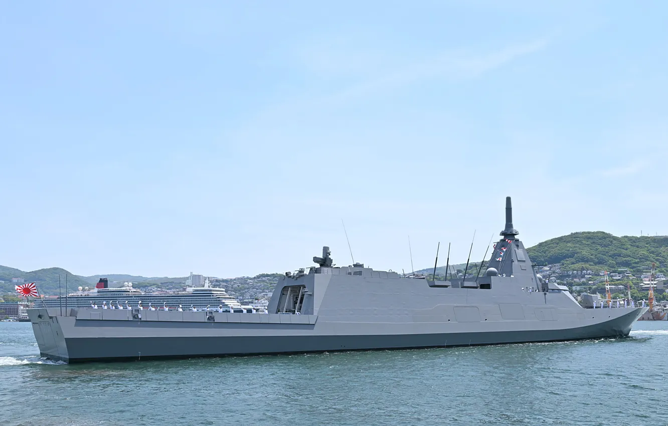 Photo wallpaper Japan, multipurpose frigate, JS Yahagi