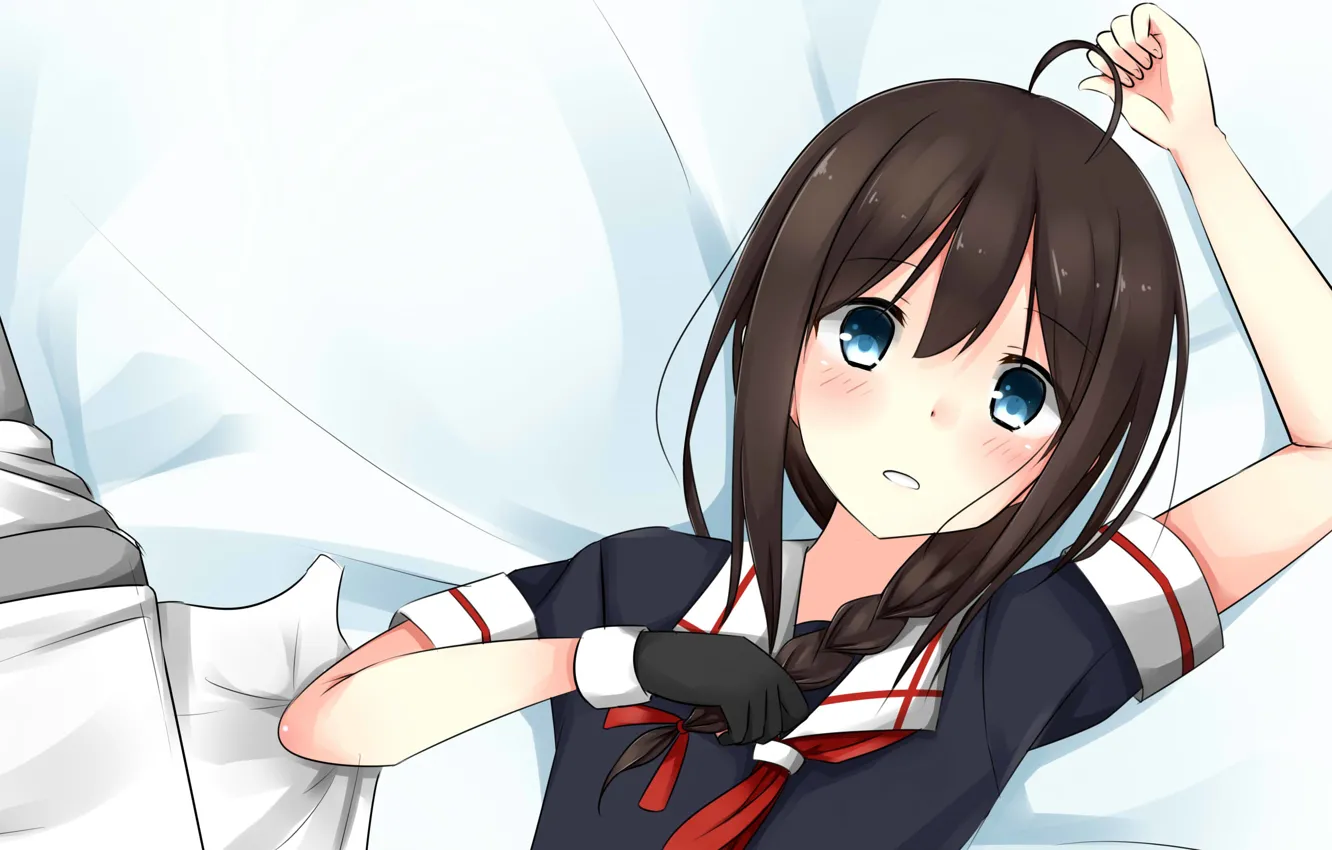 Photo wallpaper art, girl, lies, kantai collection