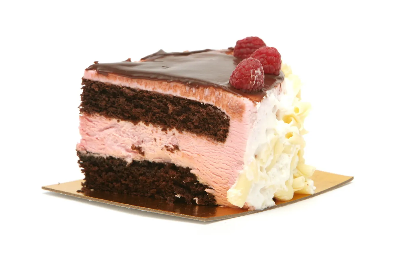 Photo wallpaper raspberry, cream, chocolate, biscuit