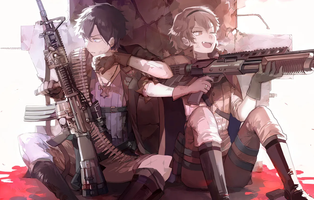 Photo wallpaper weapons, guy, mercenary