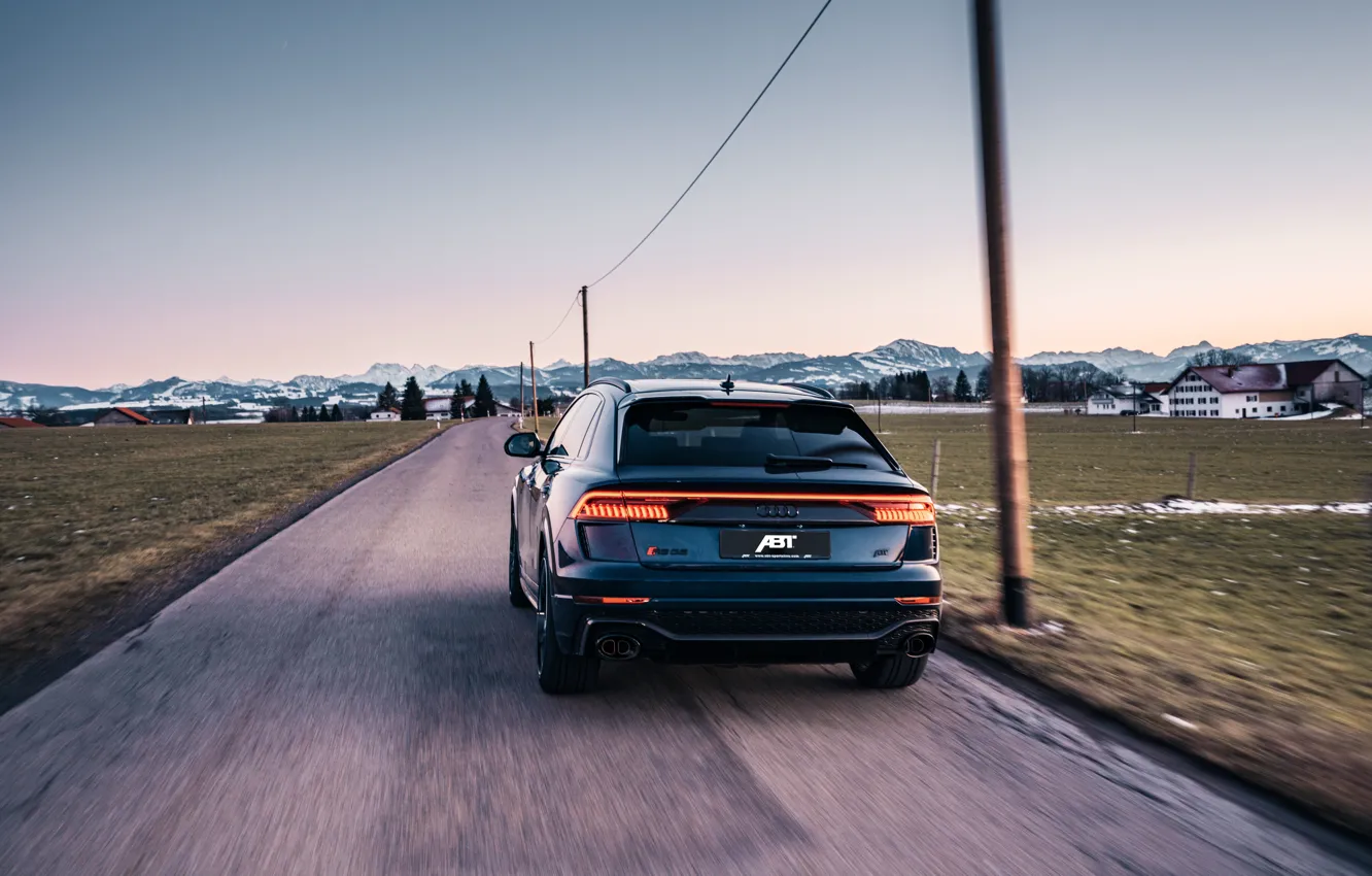 Photo wallpaper Audi, the evening, Germany, rear view, crossover, ABBOT, 2020, RS Q8