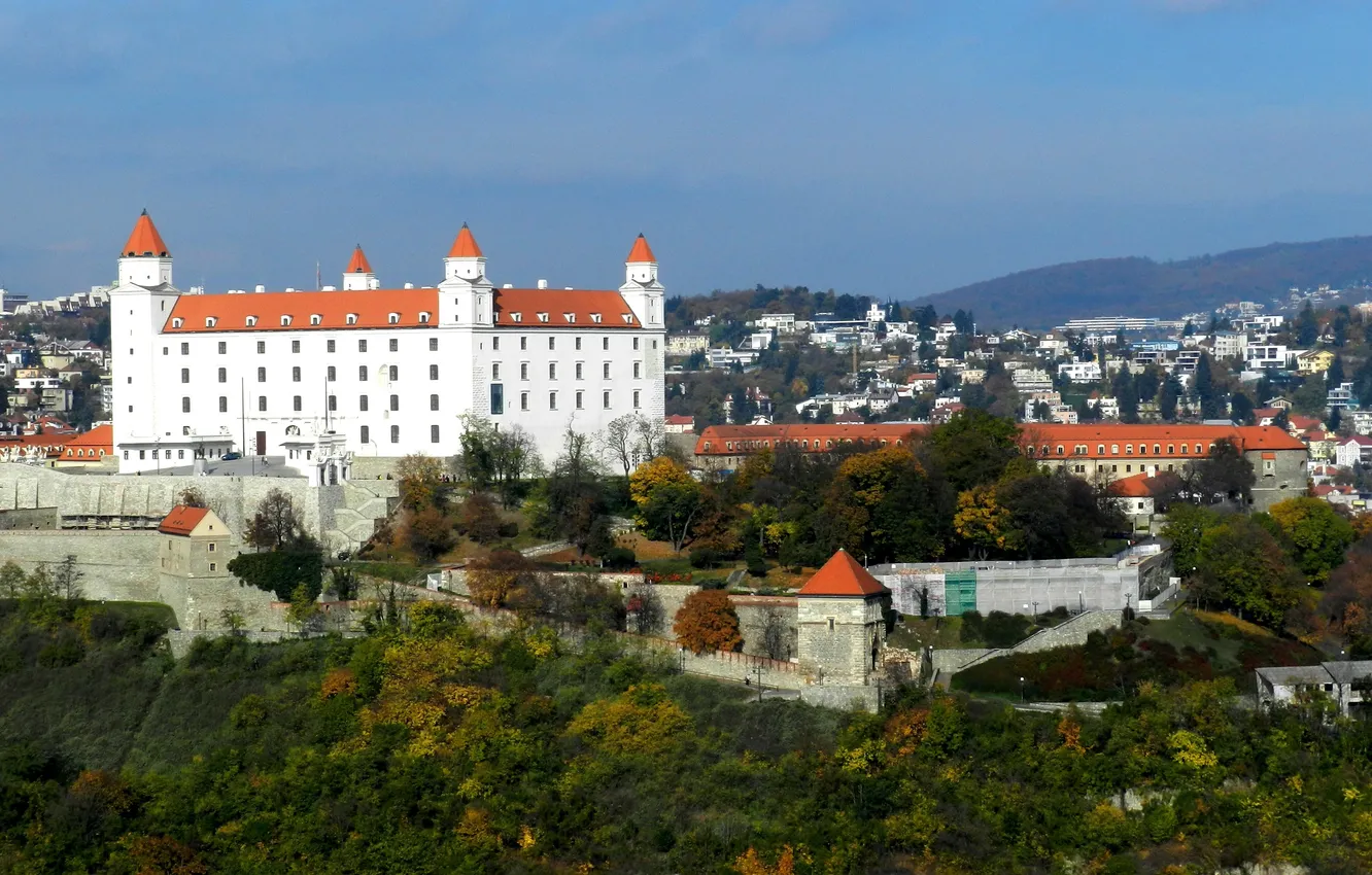 Photo wallpaper castle, Slovakia, Bratislava, Central, Burg Bratislava, Bratislava Castle