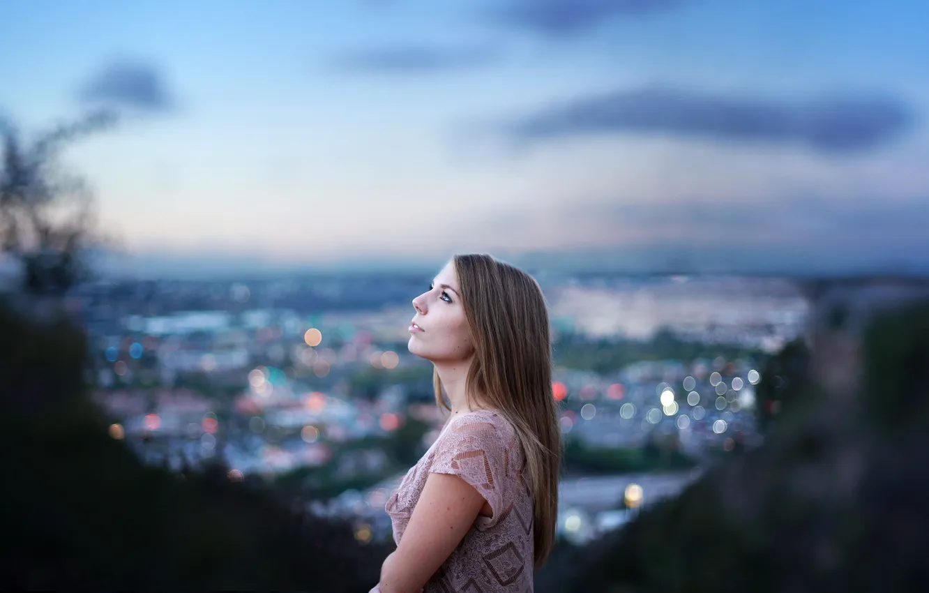 Photo wallpaper girl, background, beauty