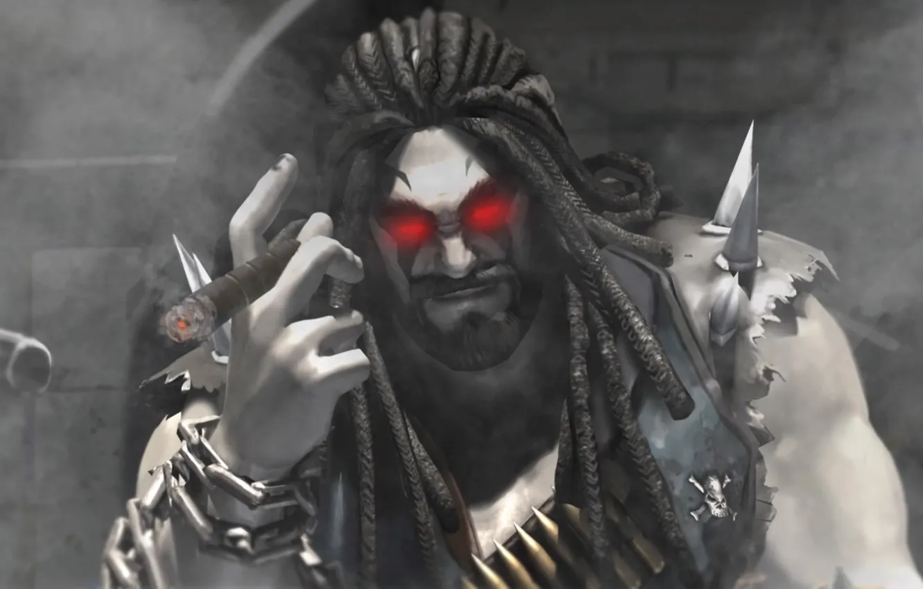 Photo wallpaper smoke, comic, DC Comics, Lobo, Lobo