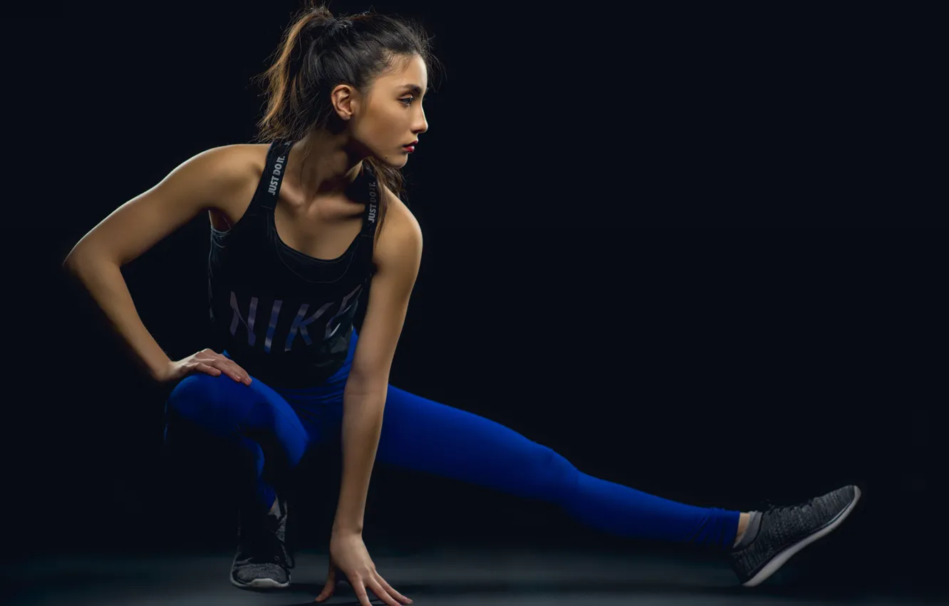 Photo wallpaper girl, stretching, Fitness