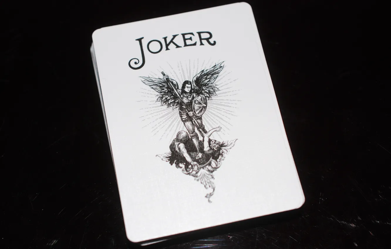 Photo wallpaper Joker, map, poker