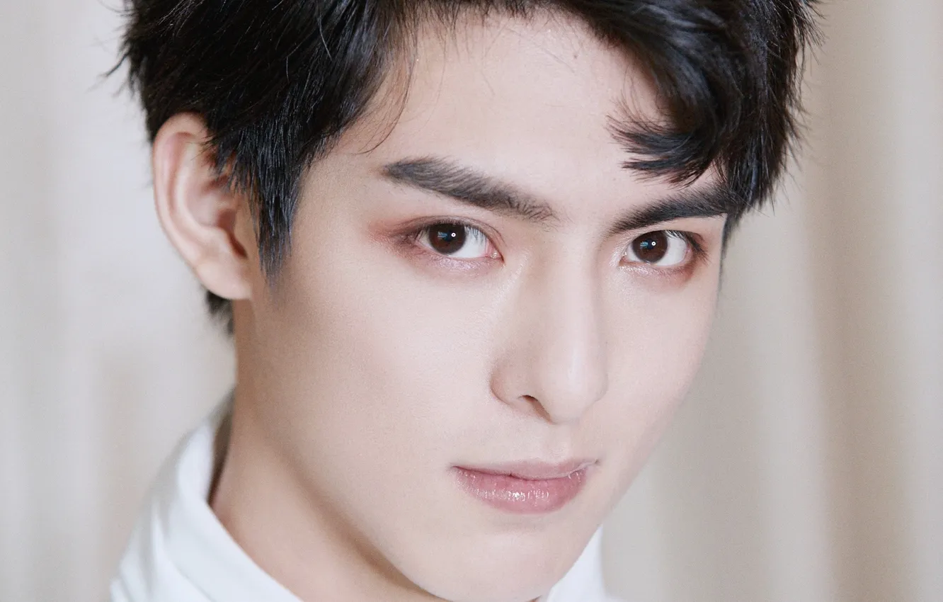 Photo wallpaper look, portrait, makeup, hairstyle, actor, makeup, Wang Hao Xuan, Wang Hao Xuan
