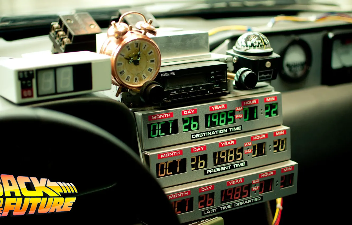 Photo wallpaper Watch, Back to the future, Time machine, Time machine, Timer