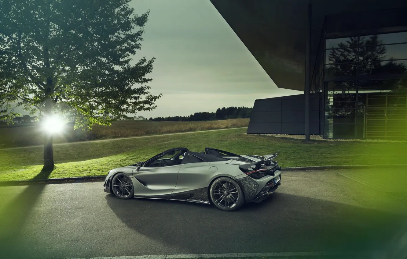 Photo wallpaper machine, McLaren, Tree, spider, side view, Novitec, 720S