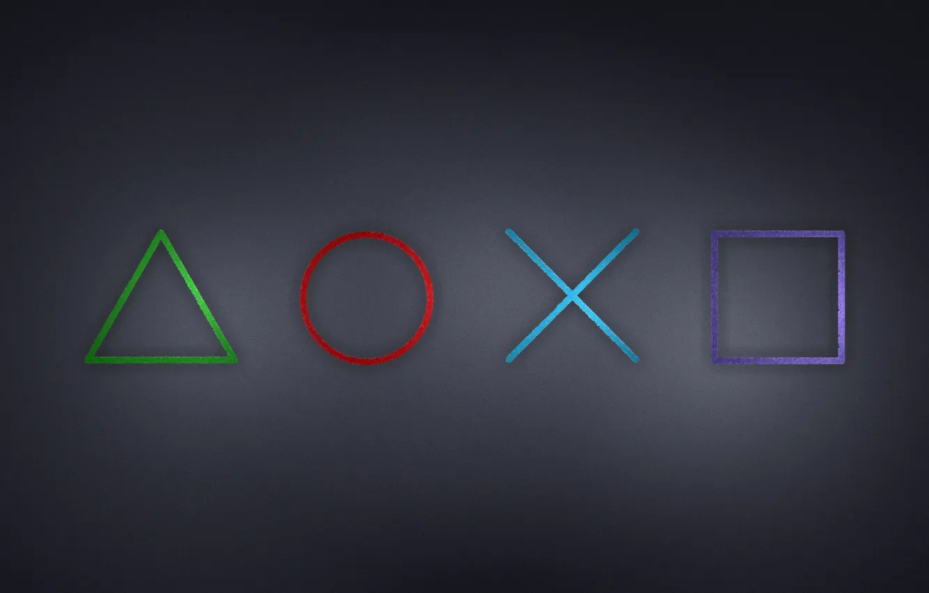 Photo wallpaper the game, minimalism, logo, logo, game, grey background, Minimalism, PlayStation