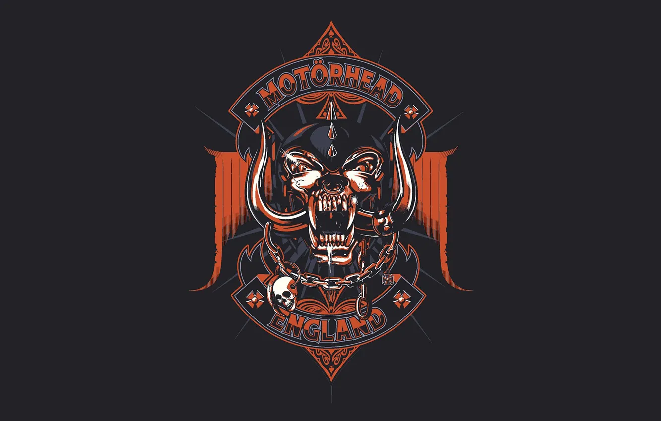 Photo wallpaper logo, Motorhead, hard rock, Snaggletooth, War-pig, Motörhead
