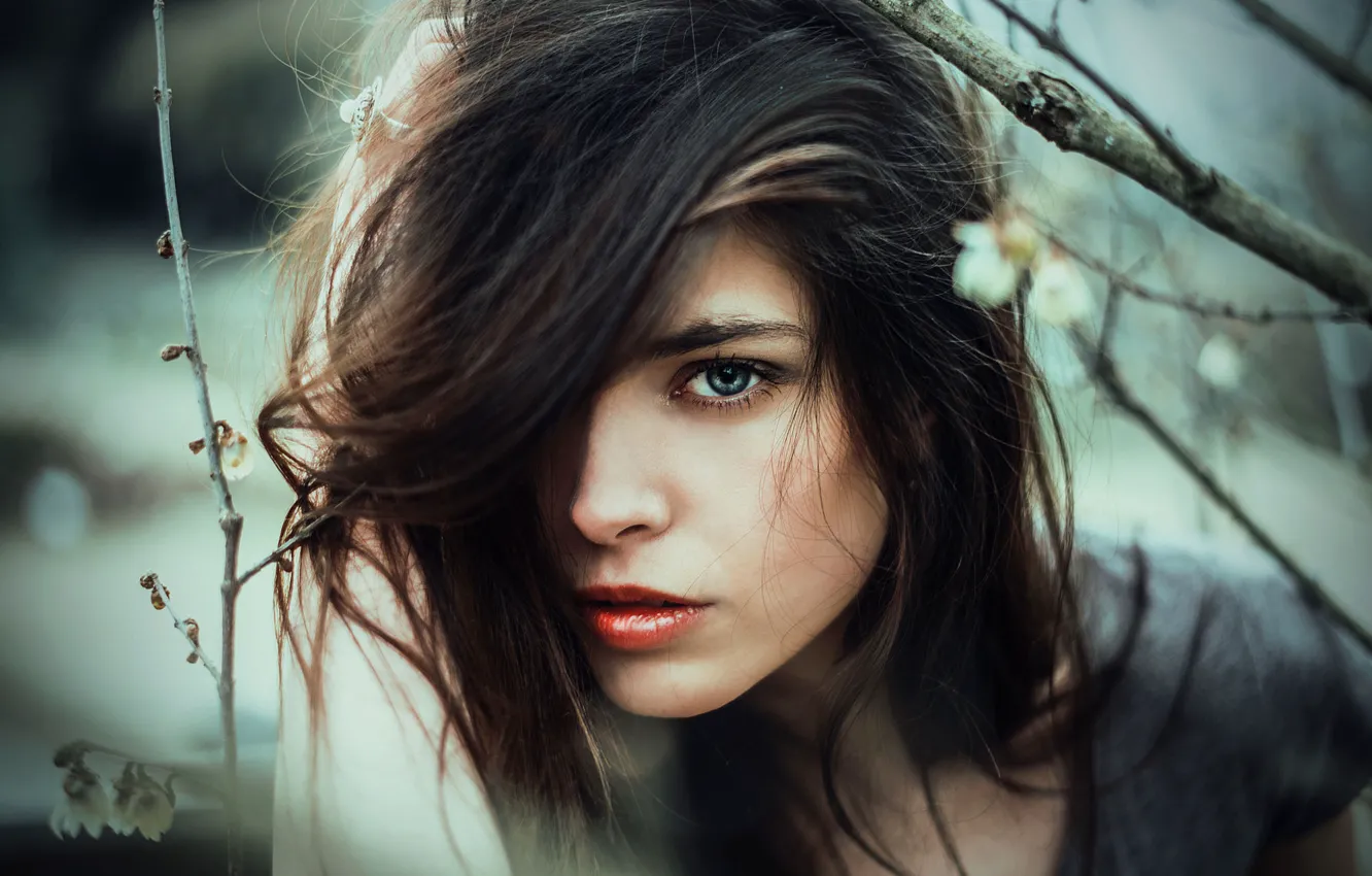 Photo wallpaper look, mood, model, portrait, Shasha