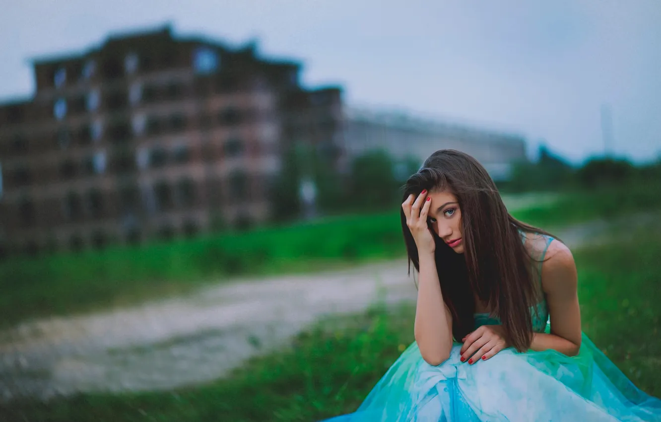 Photo wallpaper look, background, portrait, dress, bokeh