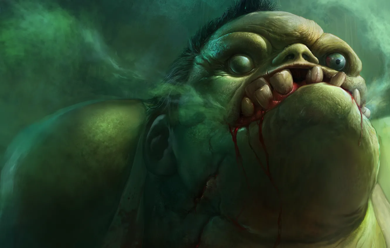Photo wallpaper art, dota 2, pudge, Butcher