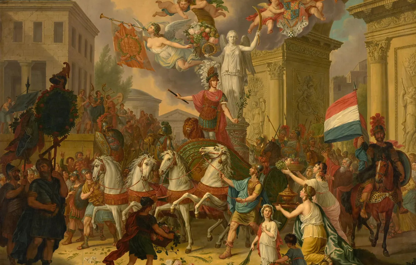 Photo wallpaper picture, history, Allegory Of The Triumph Of The Prince Of Orange, Cornelis van Cuylenburg II