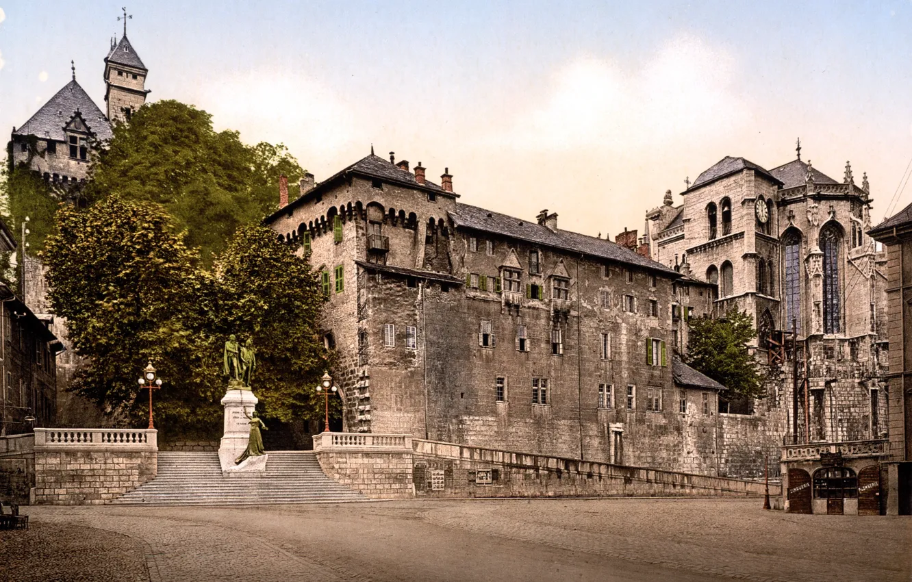 Photo wallpaper the city, France, France, Castle, monument Maistre, Chambéry, Chambery