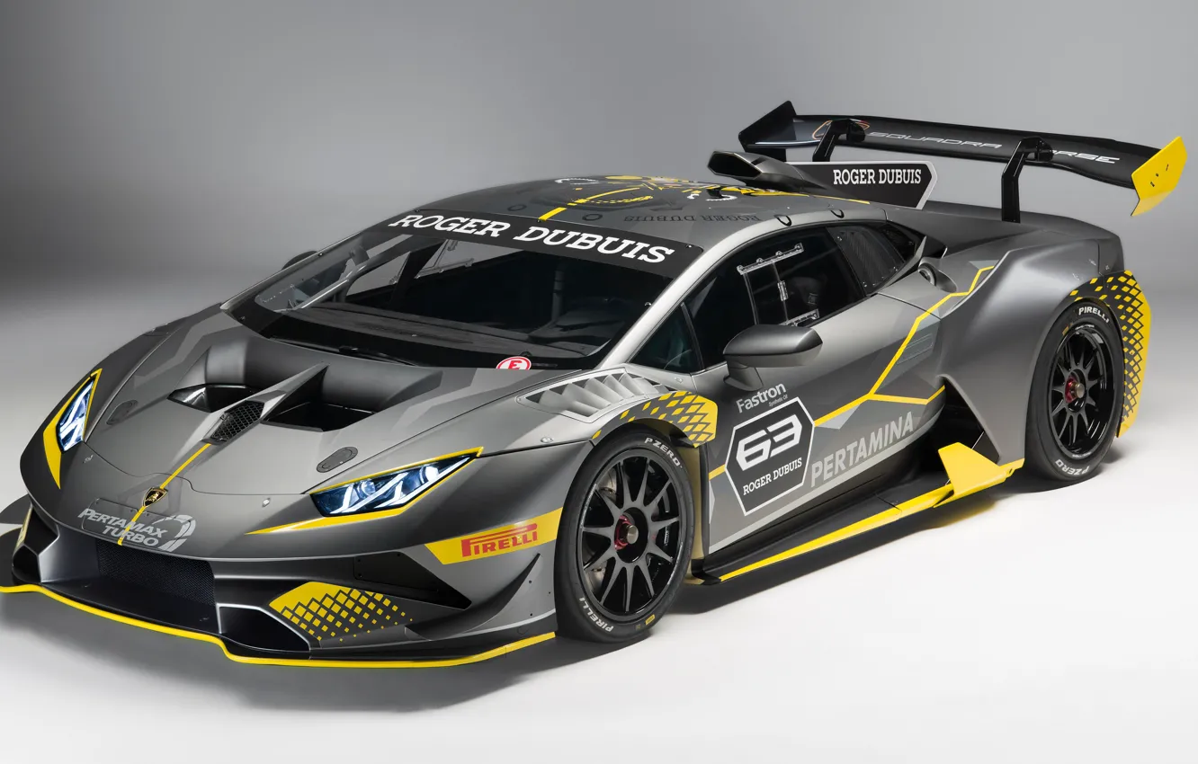 Photo wallpaper Lamborghini, racing car, Huracan, Super Trophy Evo