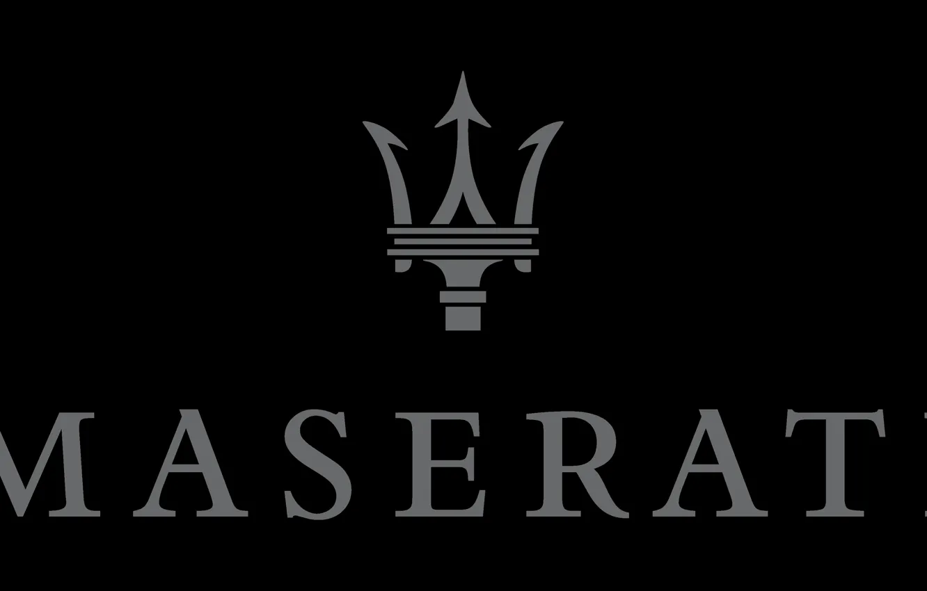 Photo wallpaper grey, black, logo, logo, maserati, black, Maserati, gray