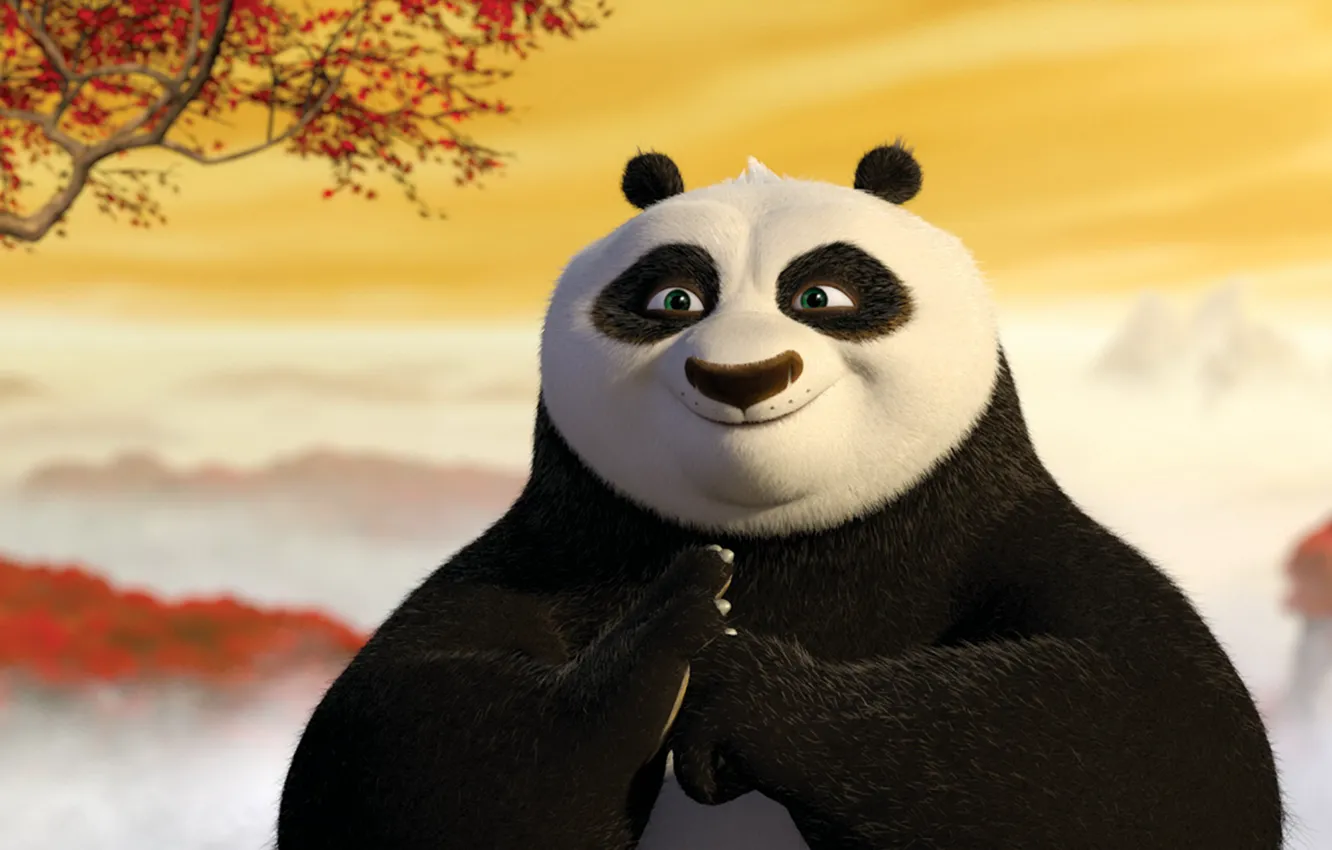 Photo wallpaper cartoon, Panda, Kung fu Panda
