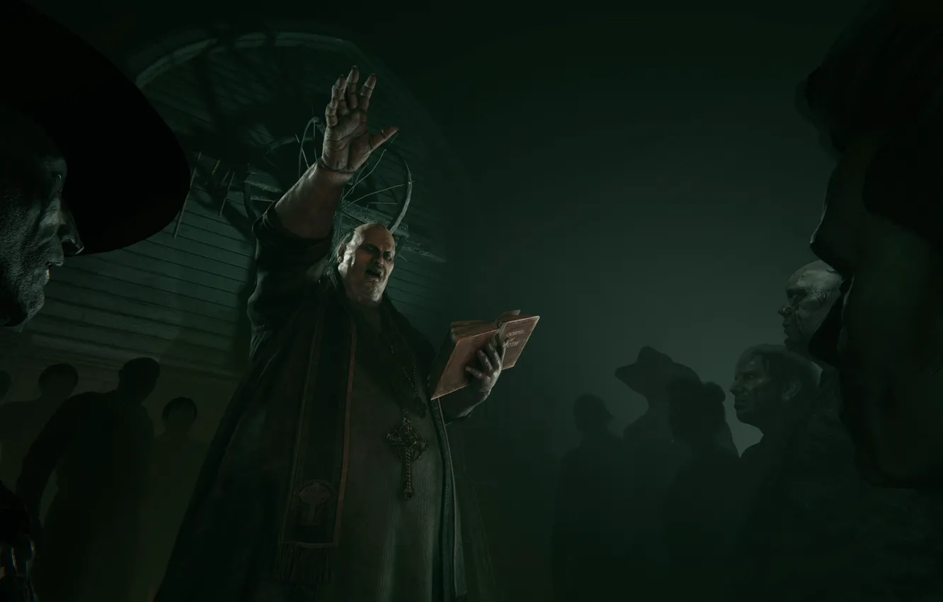 Photo wallpaper night, cross, fear, evil, survival horror, outlast, terror, Outlast II