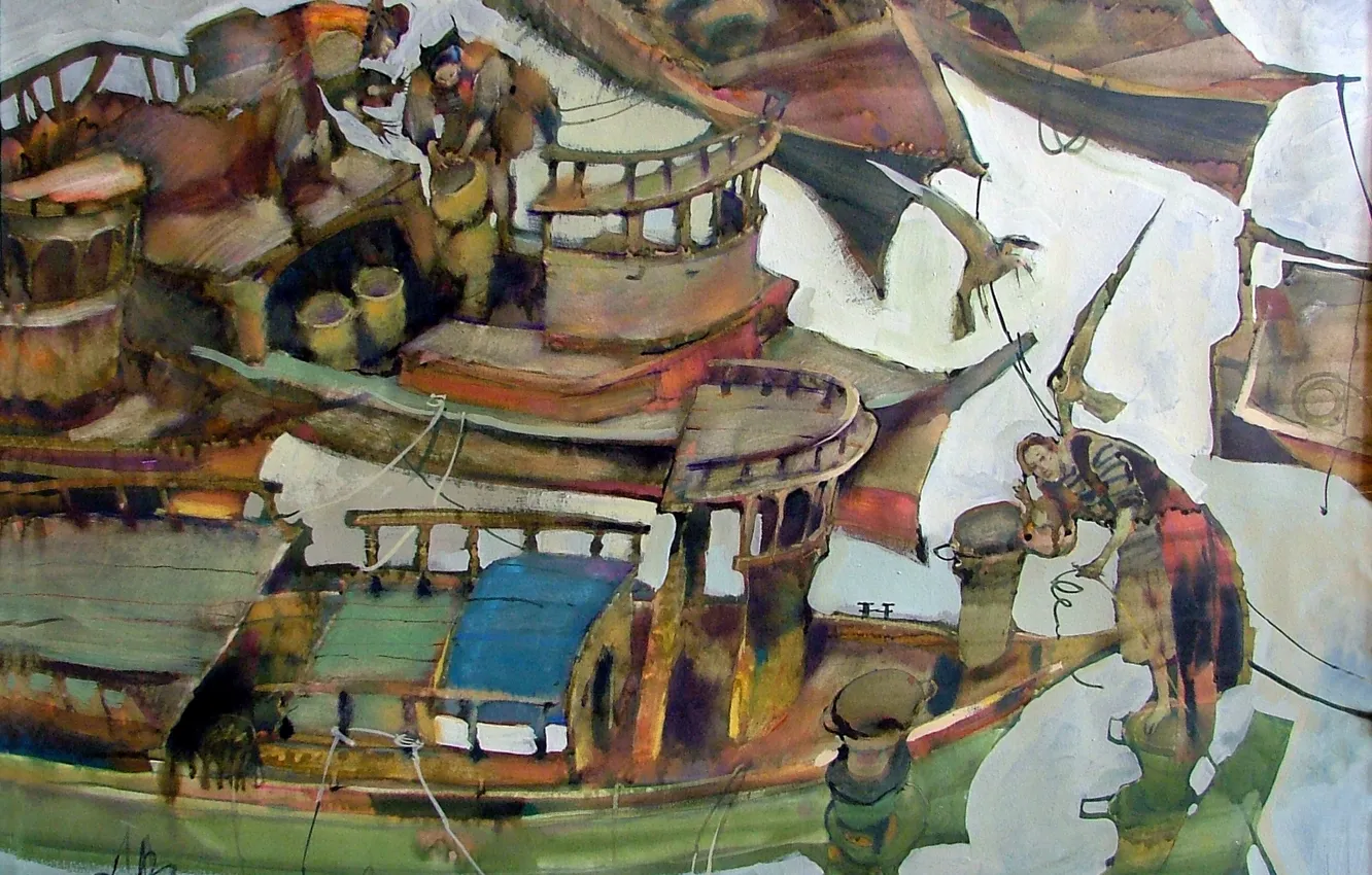 Photo wallpaper ARUSHA VOZMUS, Two thousand, Fishing Community