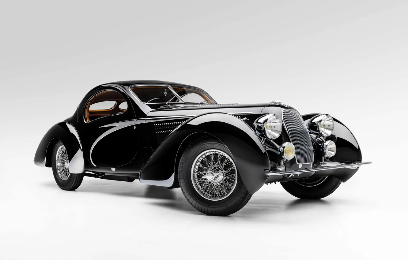 Photo wallpaper 1938, retro cars, lago, the only instance, The only instance, Talbot, Speciale Teardrop Coupe par …