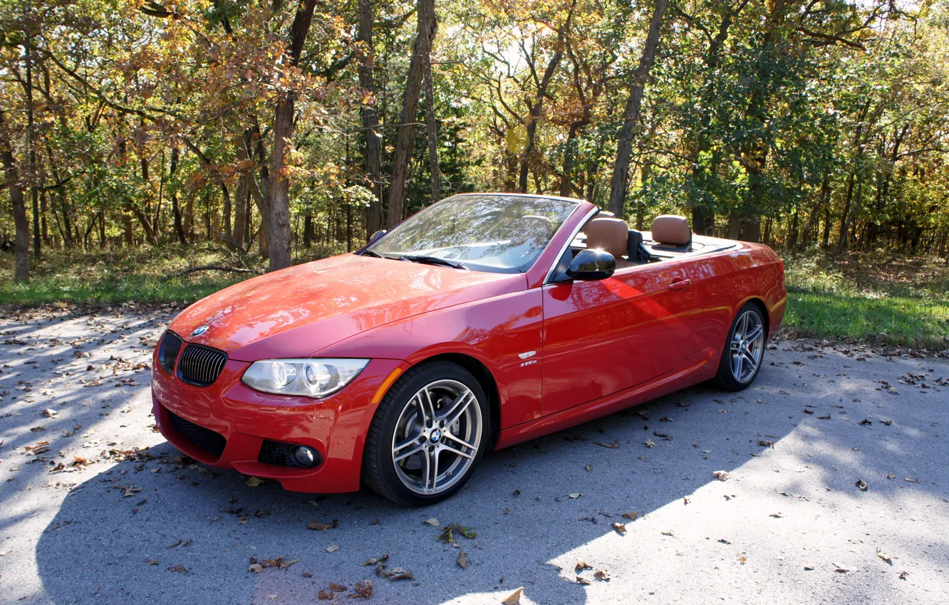 Photo wallpaper BMW, red, 335is