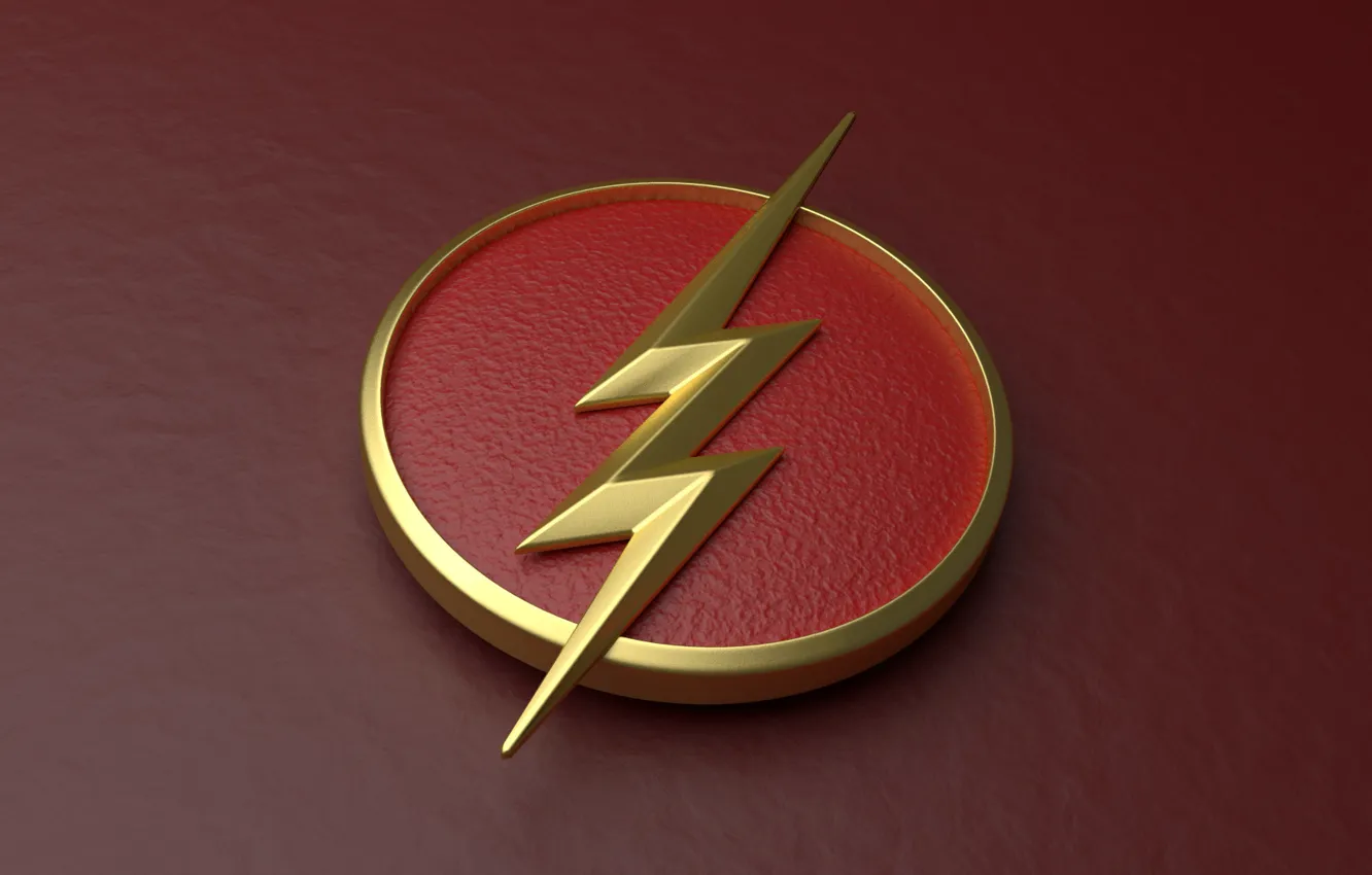 Photo wallpaper red, logo, lightning, symbol, comics, serial, television, The Flash