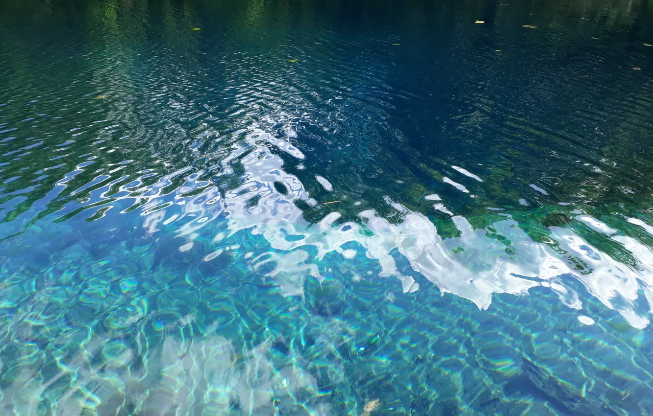 Photo wallpaper summer, water, transparent, blue, creepo