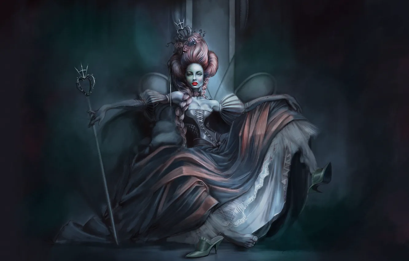 Photo wallpaper art, the throne, Queen