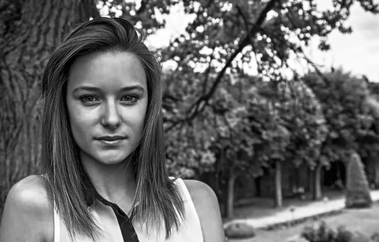 Photo wallpaper look, portrait, beautiful eyes