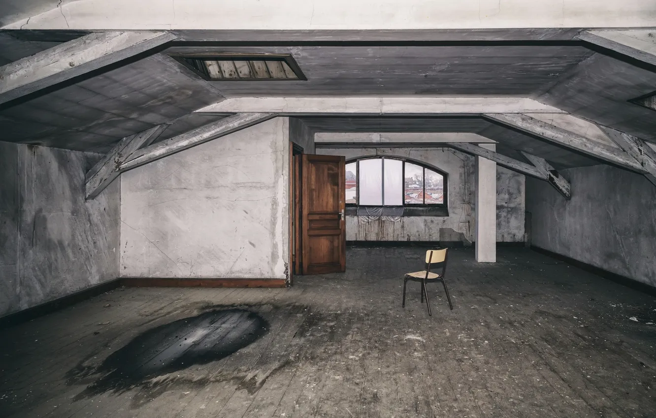 Photo wallpaper room, window, chair