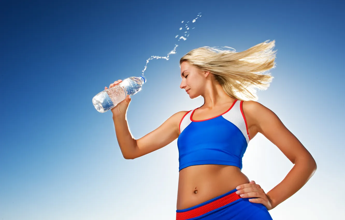 Photo wallpaper girl, hot, fresh, frozen, hair, hand, heat, fitness