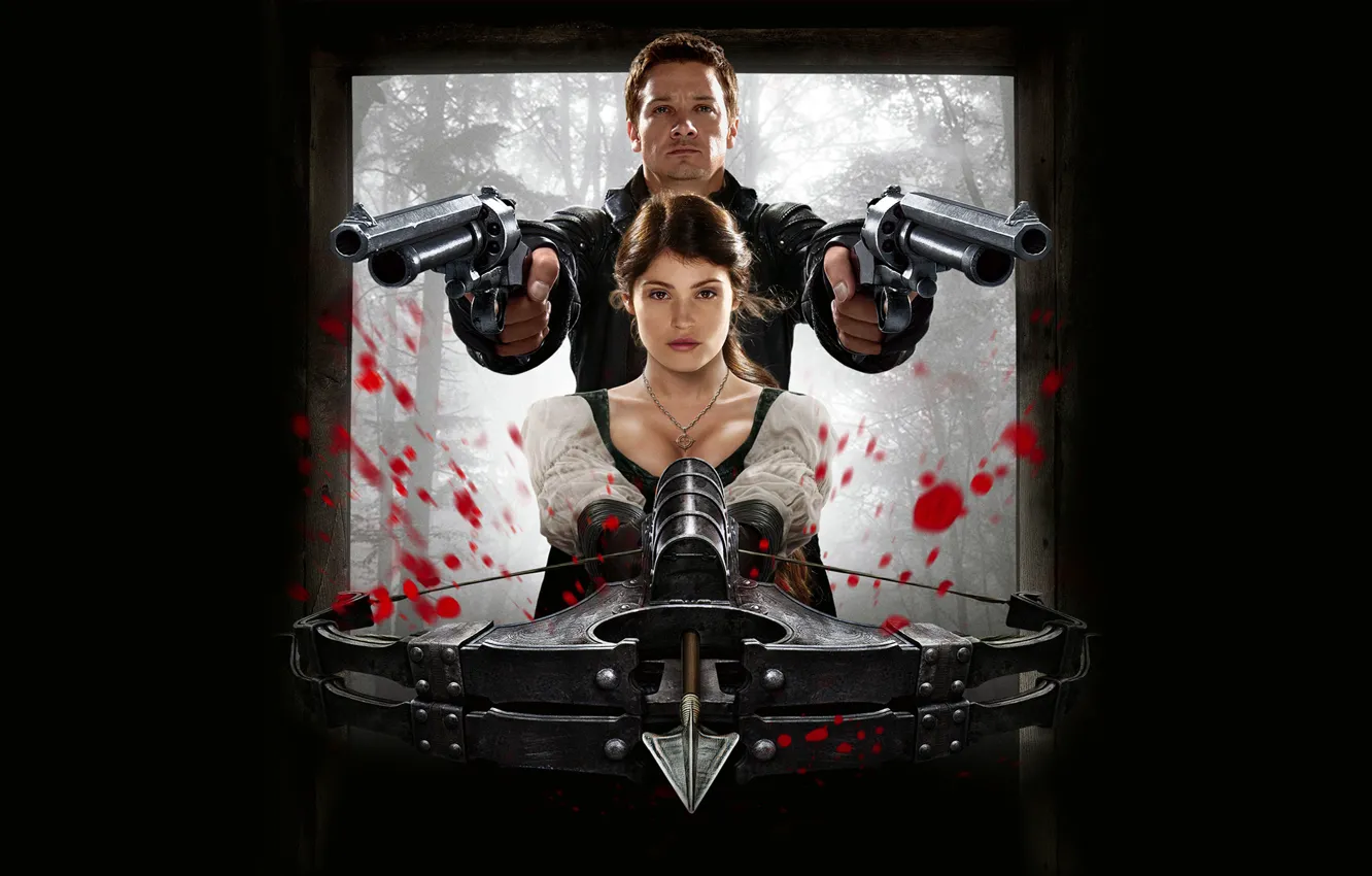 Photo wallpaper weapons, trunks, crossbow, Jeremy Renner, Hansel and Gretel witch hunters, Hansel and Gretel Witch Hunters, …