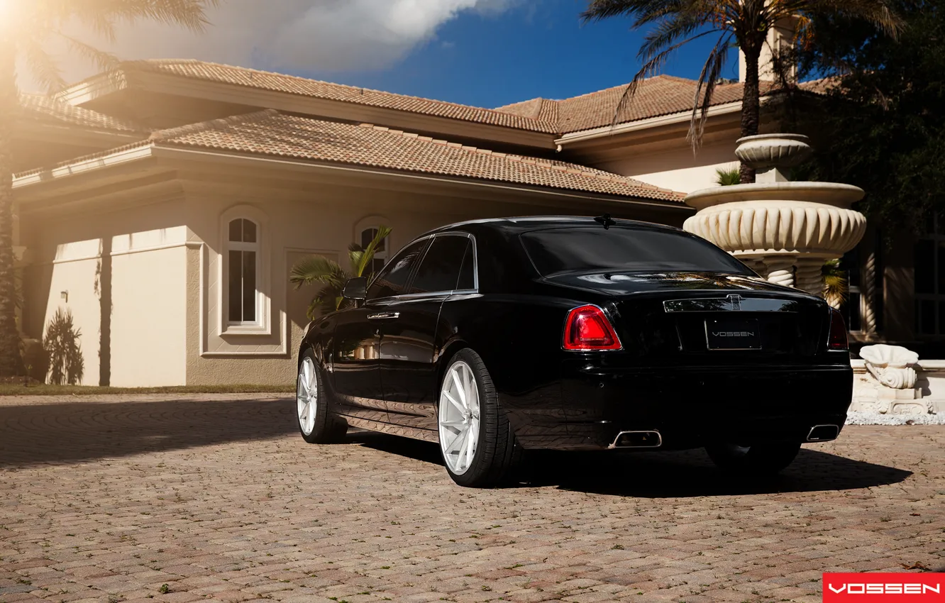 Photo wallpaper Palma, Rolls Royce, Ghost, Vossen Wheels