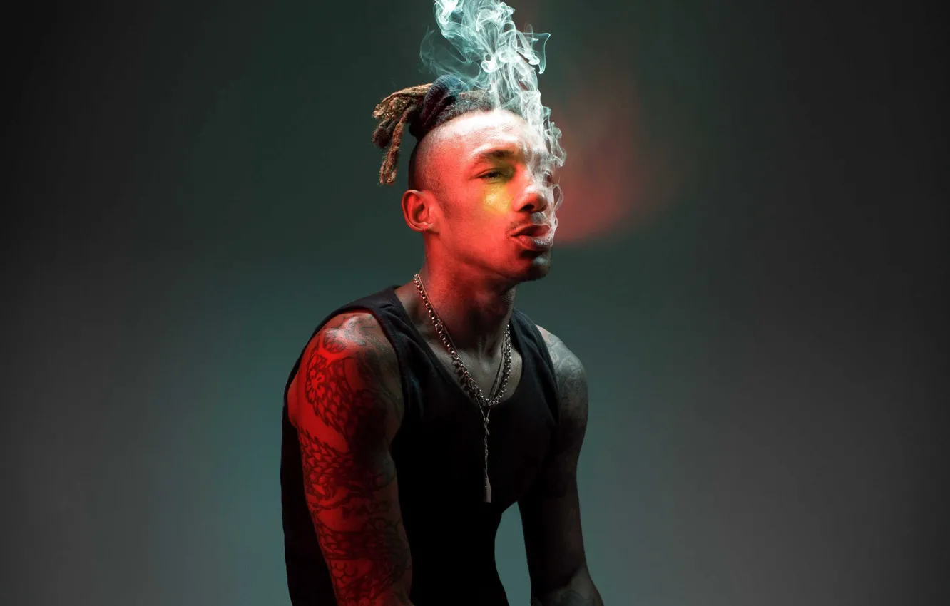 Photo wallpaper black, Music, smoke, trip-hop, Tricky