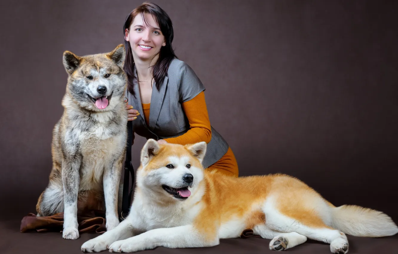 Photo wallpaper background, people, dog