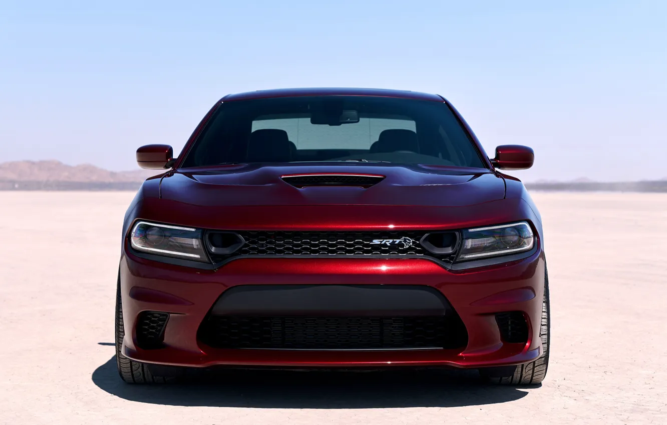 Photo wallpaper Dodge, front view, Charger, Hellcat, SRT, 2019