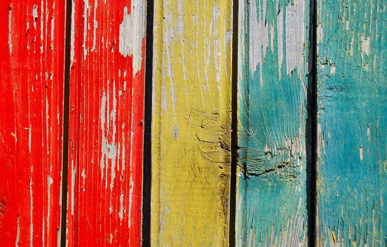 Photo wallpaper Board, the fence, color