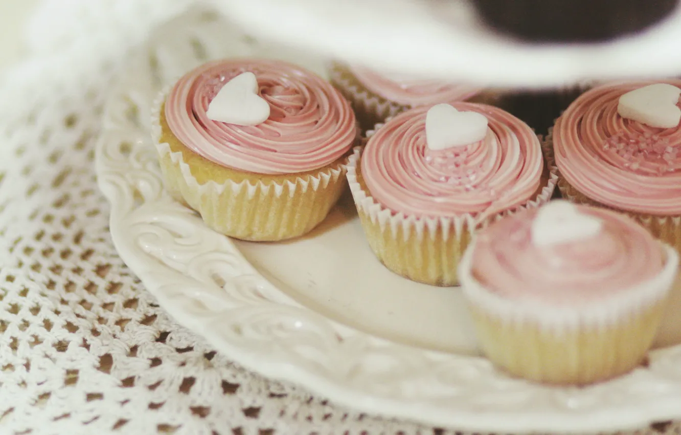 Photo wallpaper background, widescreen, Wallpaper, food, hearts, wallpaper, form, pink