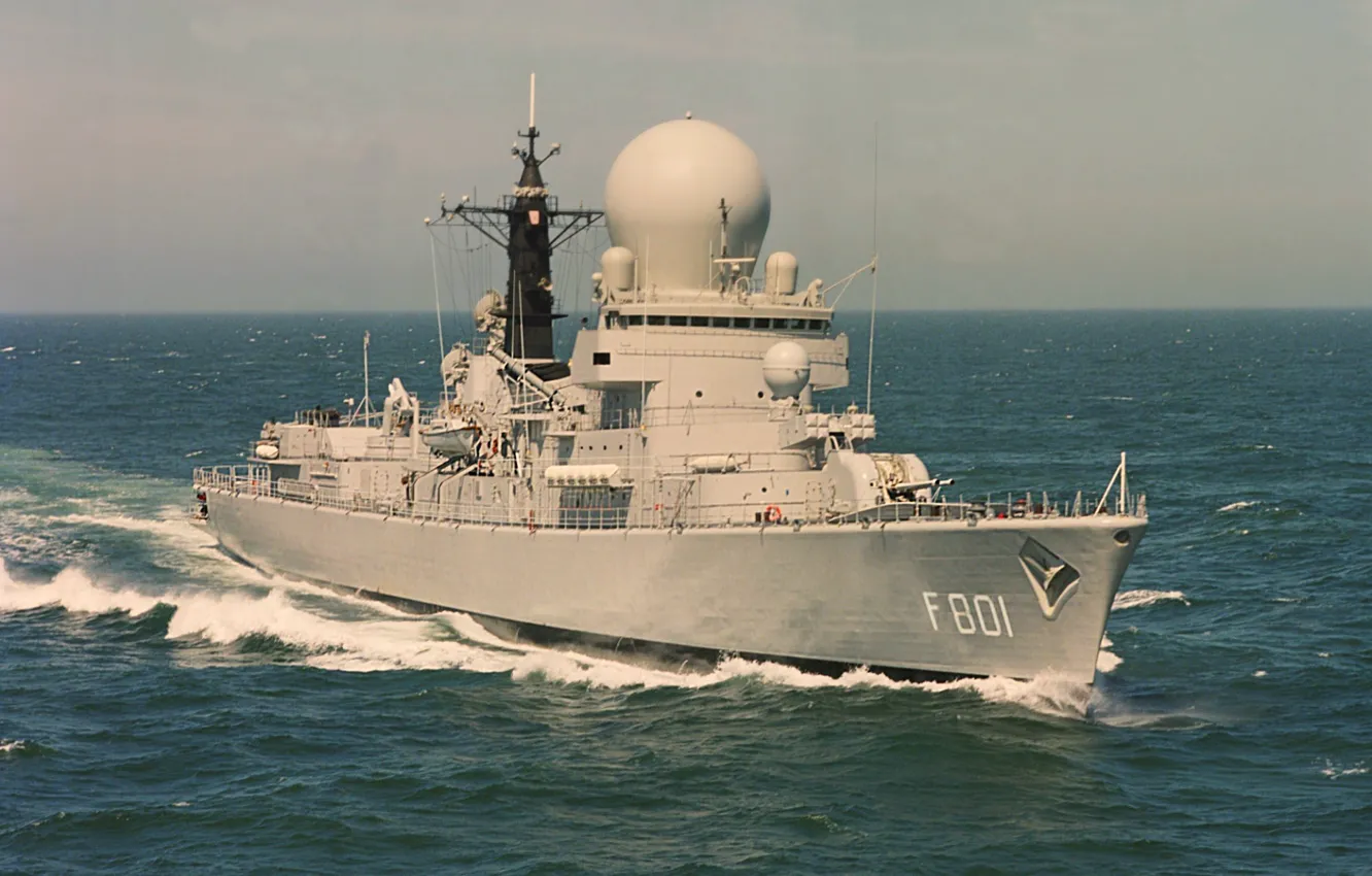 Photo wallpaper Netherlands, frigate, HNLMS Tromp