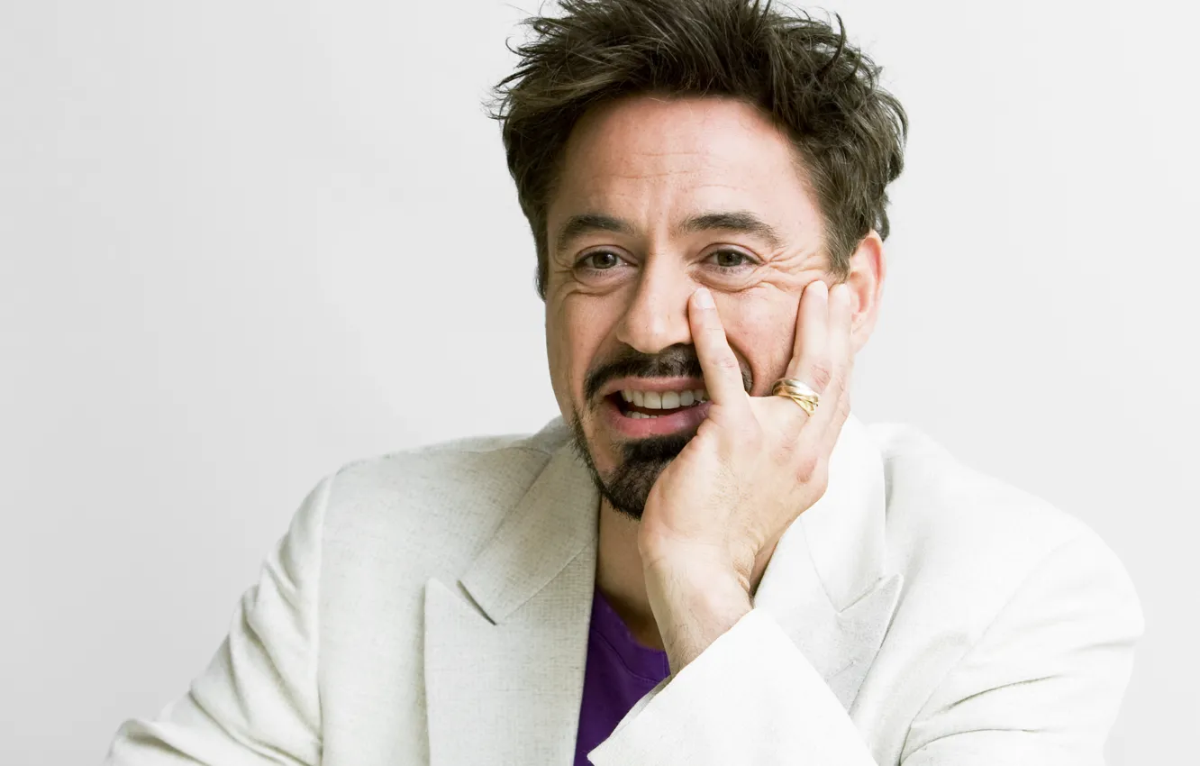 Photo wallpaper smile, hands, ring, Robert Downey Jr, Robert Downey Jr.