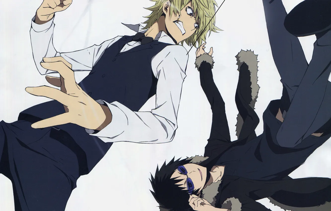 Photo wallpaper anger, guy, fist, swing, Durarara, Durarara, Shizuo Heiwajima, Of Izaya Orihara