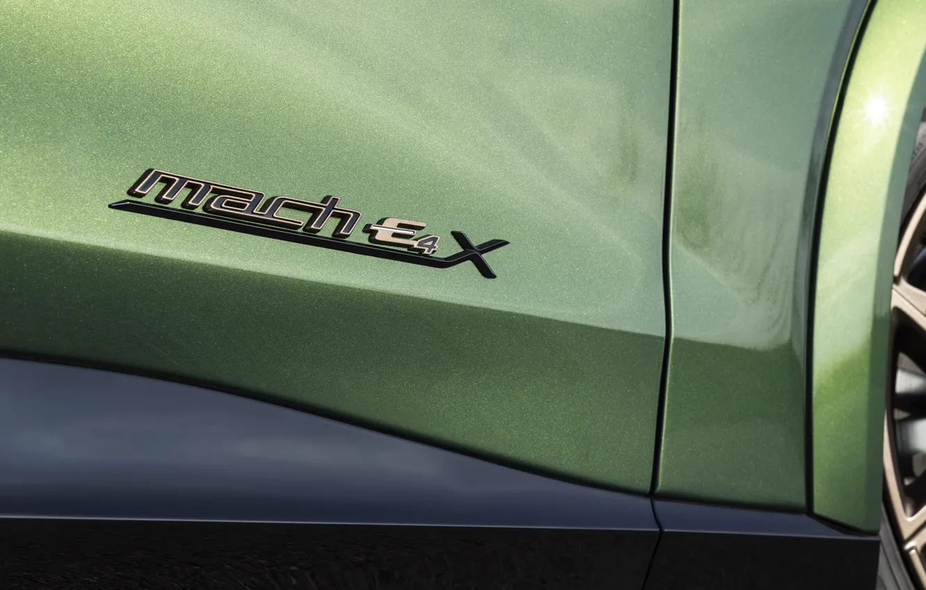 Photo wallpaper Mustang, Ford, badge, Mach-E, Ford Mustang Mach-E GT Bronze Appearance Package